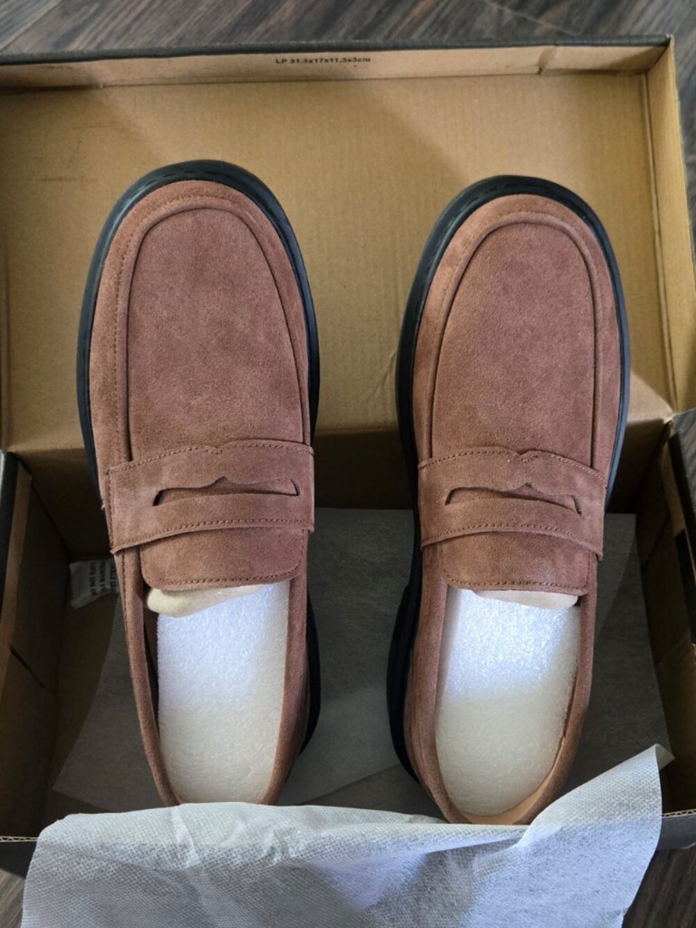 BEAUSEEN Classic Style Brown Faux Suede Penny Loafers NEW/SIZE 9.5